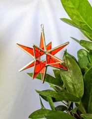 Moravian Star Stained Glass 3D Design