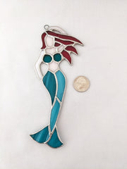 Mermaid Suncatcher Handmade Stained Glass