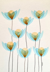 Blue and Gold Flower #1