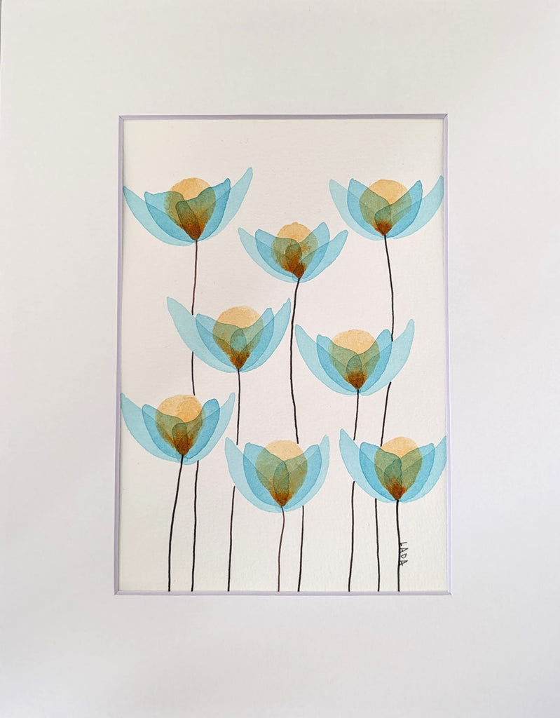 Blue and Gold Flower #1