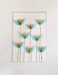 Blue and Gold Flower #1
