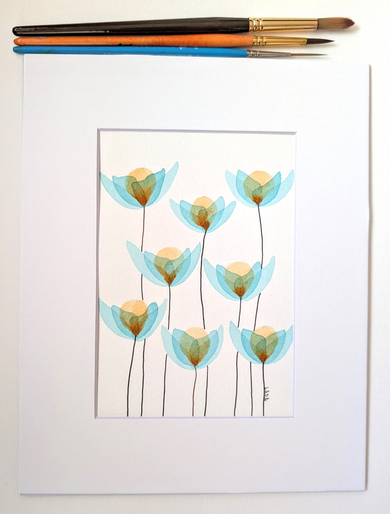 Blue and Gold Flower #1
