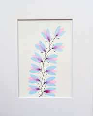 Blue & Pink Petal Branch #16