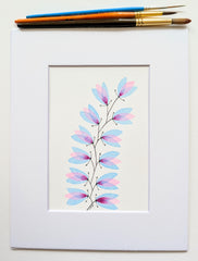 Blue & Pink Petal Branch #16