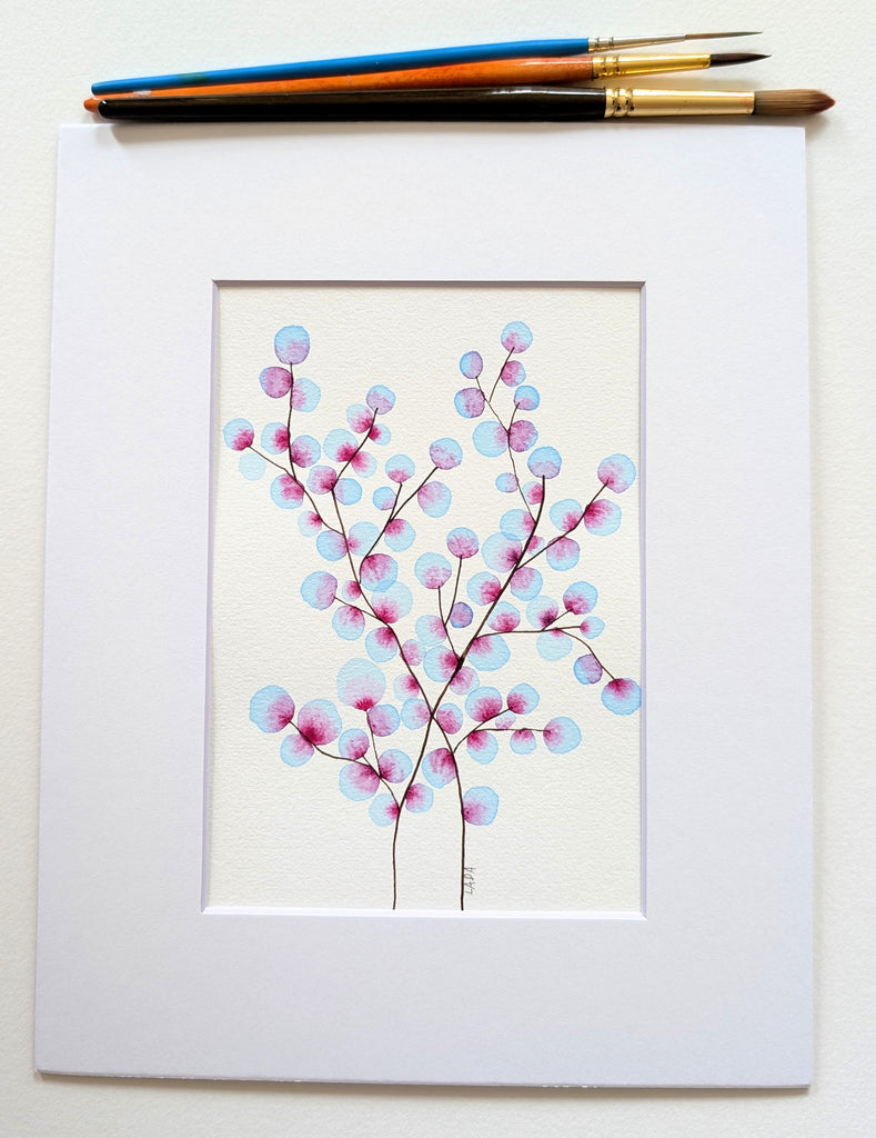 Blue & Magenta Blossom Tree #19