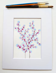 Blue & Magenta Blossom Tree #19