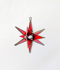 Moravian Star Stained Glass 3D Design