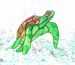 Sea Turtle Handmade Stained Glass