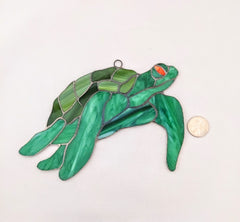 Sea Turtle Handmade Stained Glass