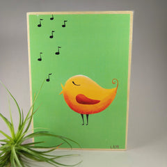 Yellow Bird Singing Art Print