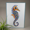 Mosaic Sea Horse Art Print