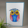 Colorful Blue Owl Art Print