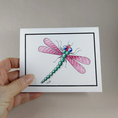 Green Dragonfly - Blank Card