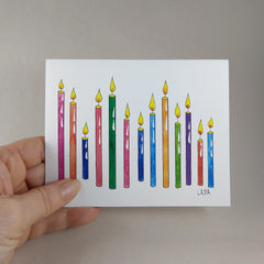 Colorful Birthday Candles - Birthday Card