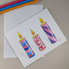 Three Candles - Blank Birthday Card