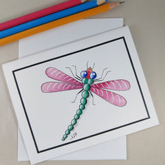 Green Dragonfly - Blank Card