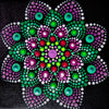 Intricate Colorful Flower - Dot Art